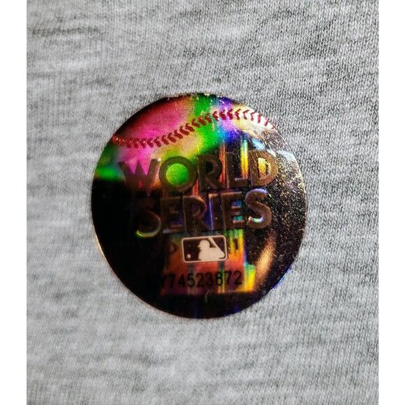 Houston Astros World Series Champs Light Grey 2017 V-Neck T Shirt Size Small NEW - Picture 5 of 7